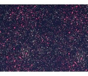 Jersey - Sprenkel pink auf blau